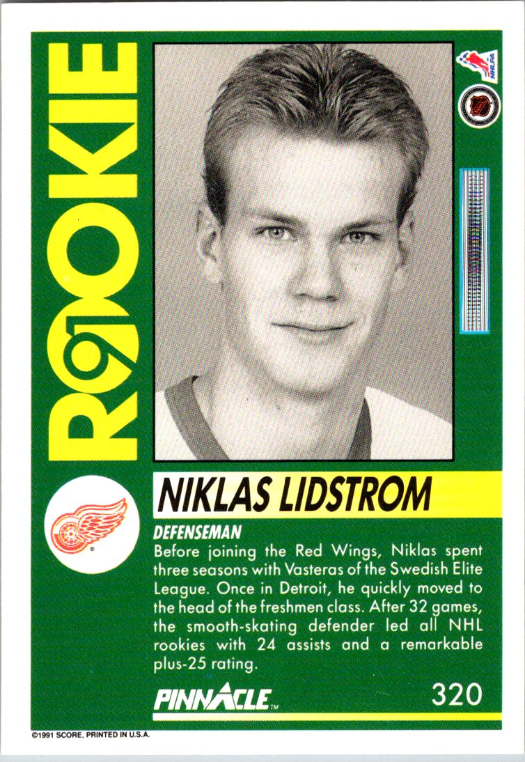 1991-92 Pinnacle #320 Nicklas Lidstrom