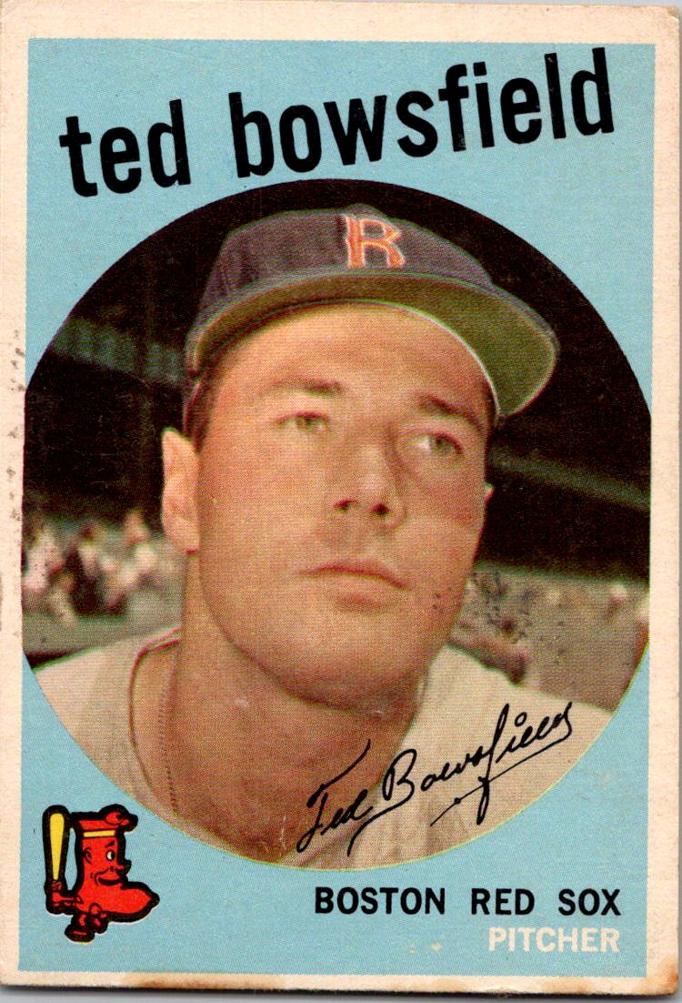 1959 Topps #236b Ted Bowsfield : Gray/darker back