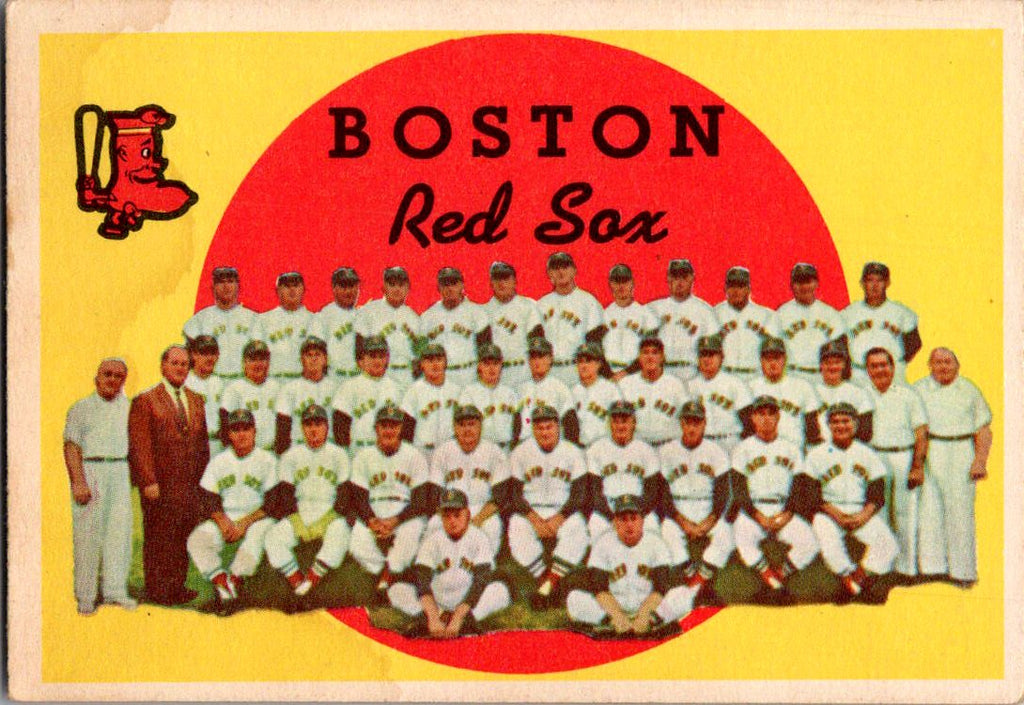 1959 Topps #248a Red Sox Team Card / Third Series Checklist: 177-264 : White