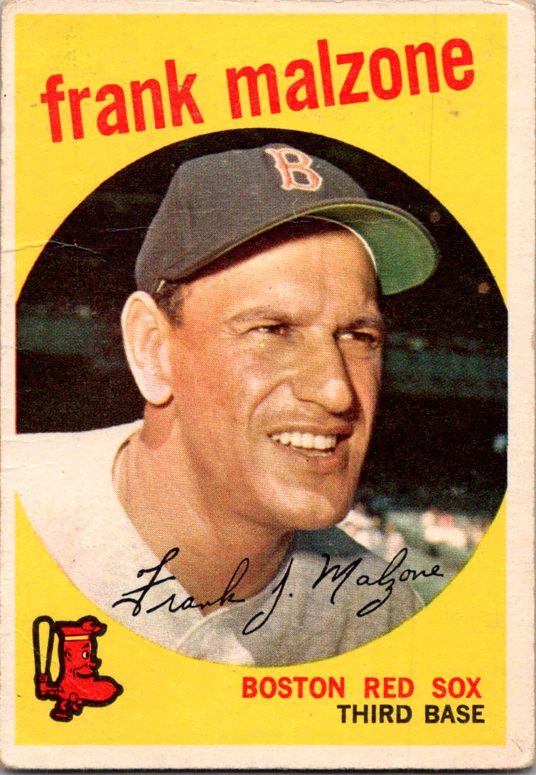 1959 Topps #220a Frank Malzone : Gray/darker back