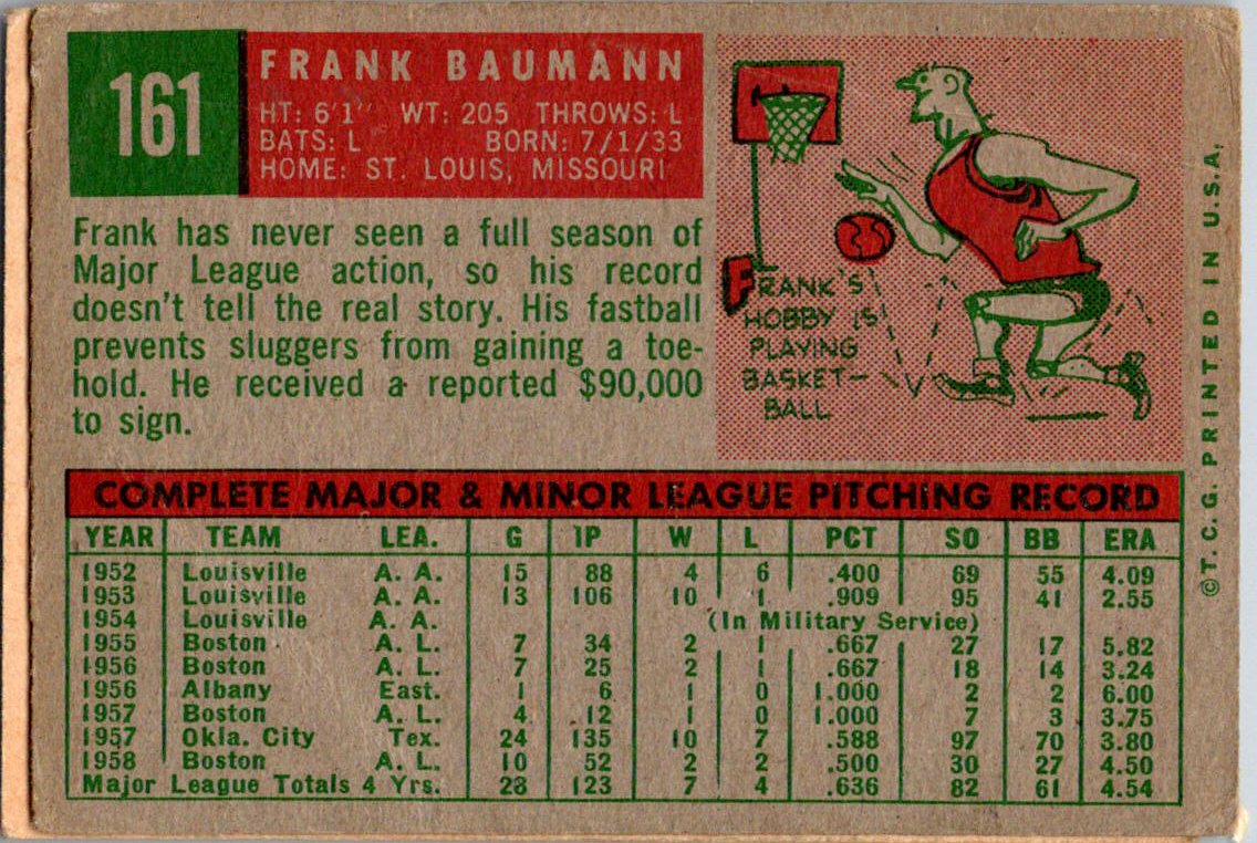 1959 Topps #13 Dick Gernert