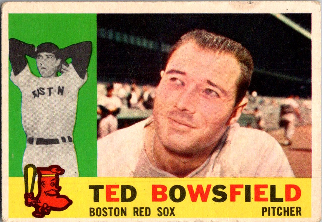 1960 Topps #382b Ted Bowsfield : Gray back