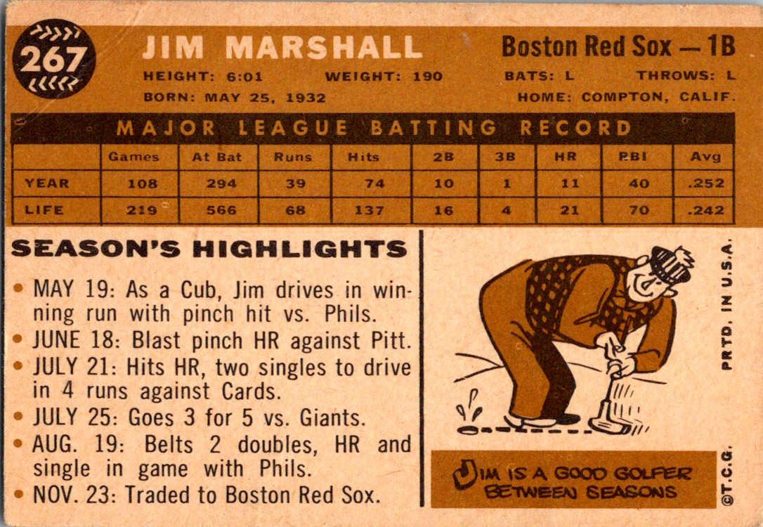 1960 Topps #267 Jim Marshall
