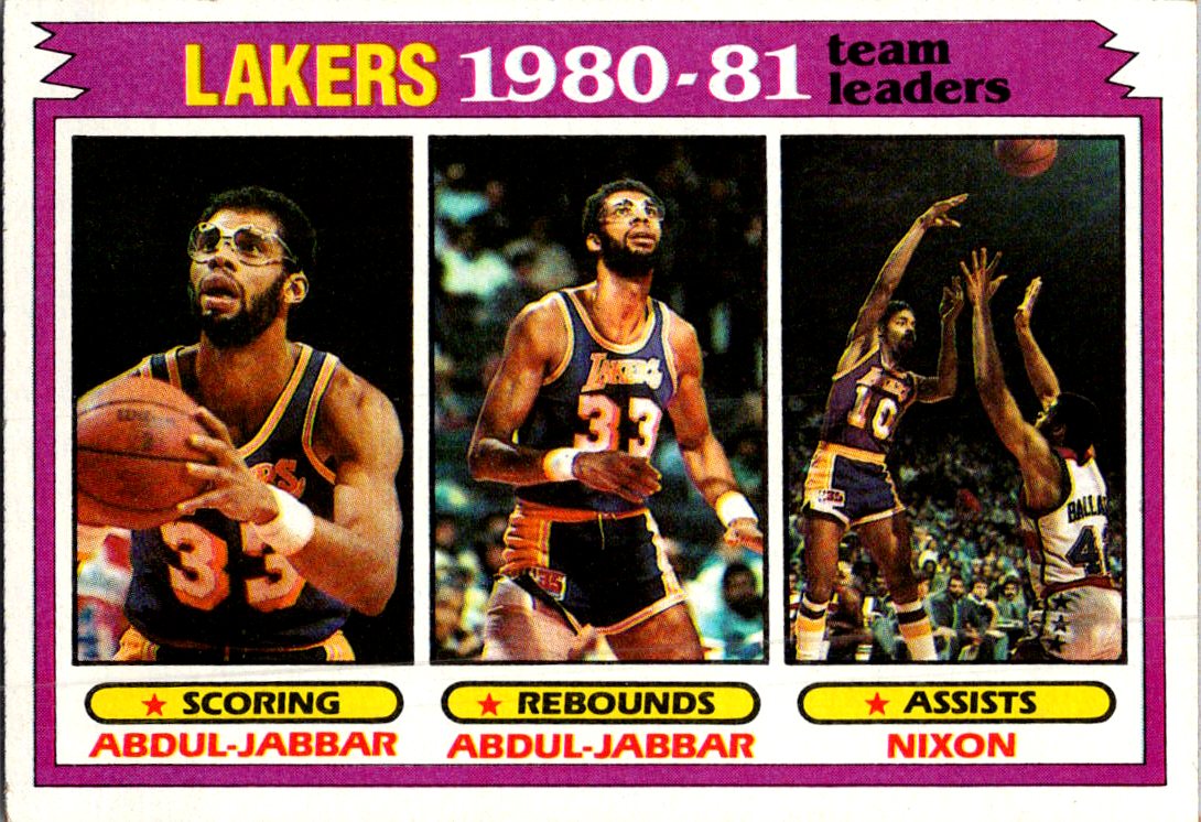 1981-82 Topps #55 Kareem Abdul-Jabbar / Norm Nixon