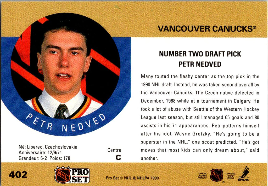 1990-91 Pro Set #402 Petr Nedved