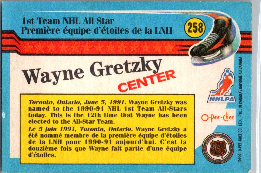 1991-92 Topps #258 Wayne Gretzky