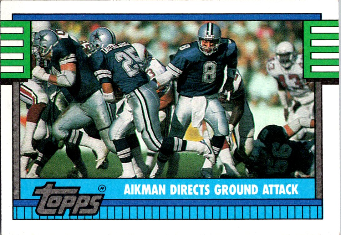 1990 Topps #511b Aikman Directs Ground Attack