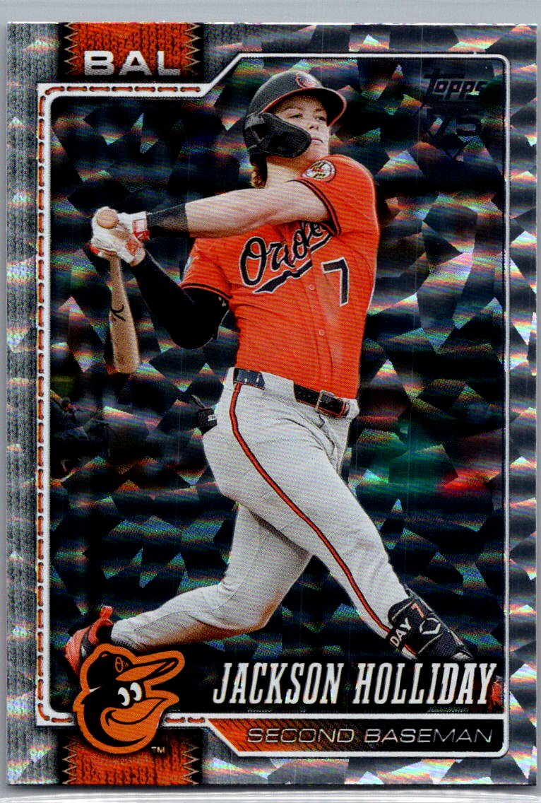 2026 Topps #92 Jackson Holliday Silver Crackle Foil