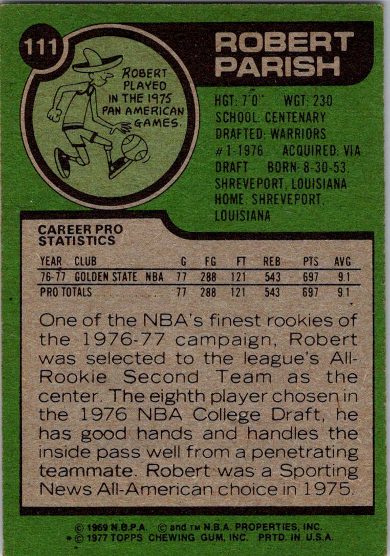1977-78 Topps #111 Robert Parish