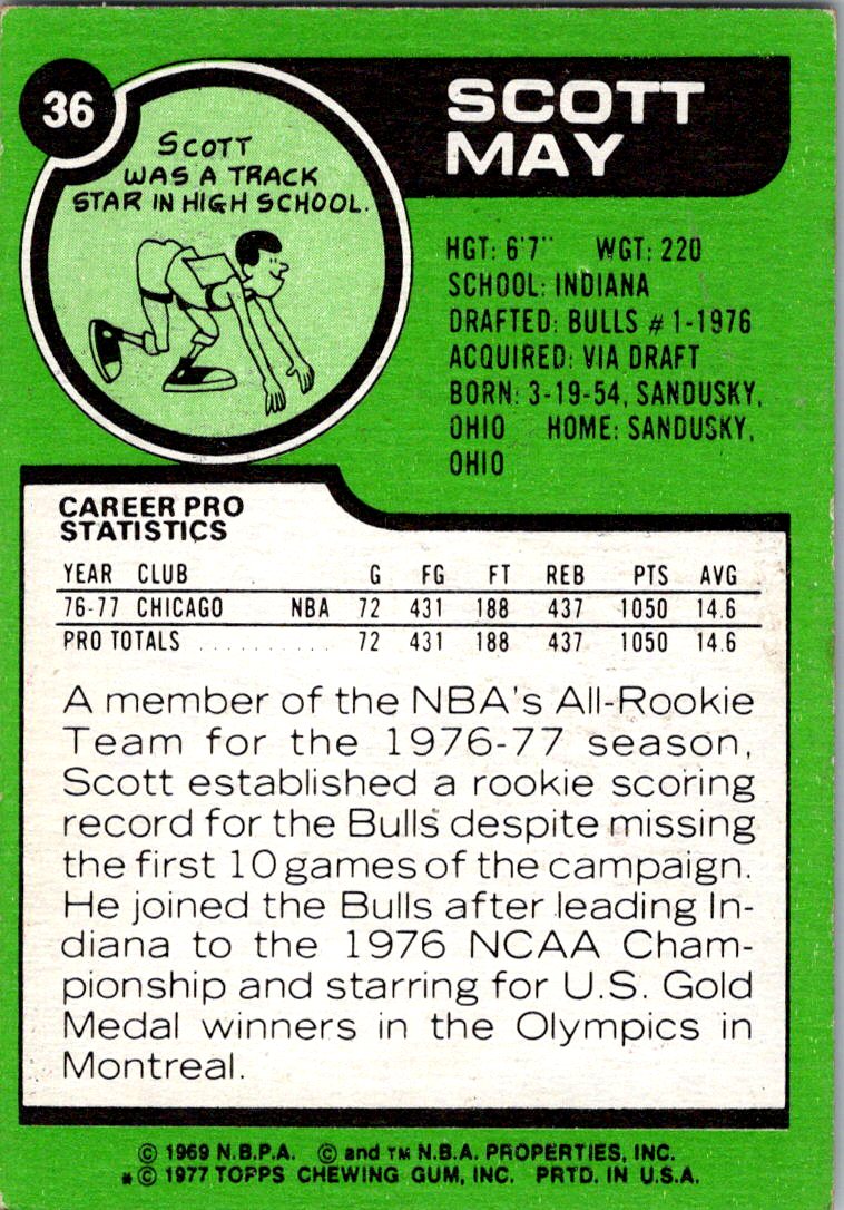 1977-78 Topps #36 Scott May