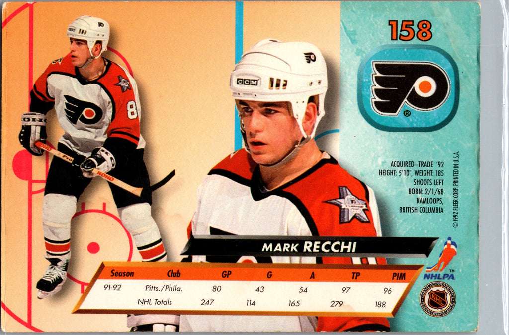 1992-93 Ultra #158 Mark Recchi