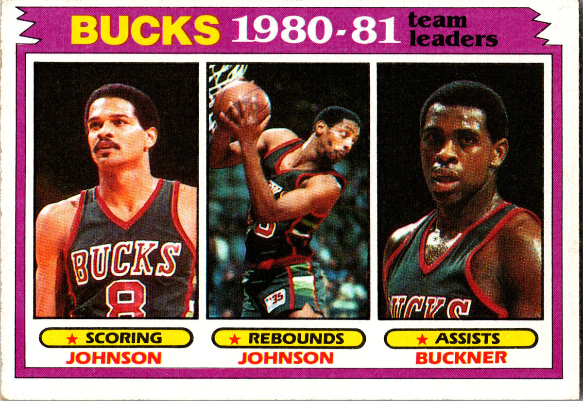 1981-82 Topps #56 Marques Johnson / Mickey Johnson / Quinn Buckner