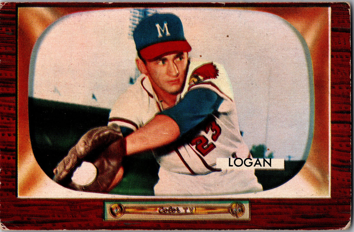 1955 Bowman #180 Johnny Logan
