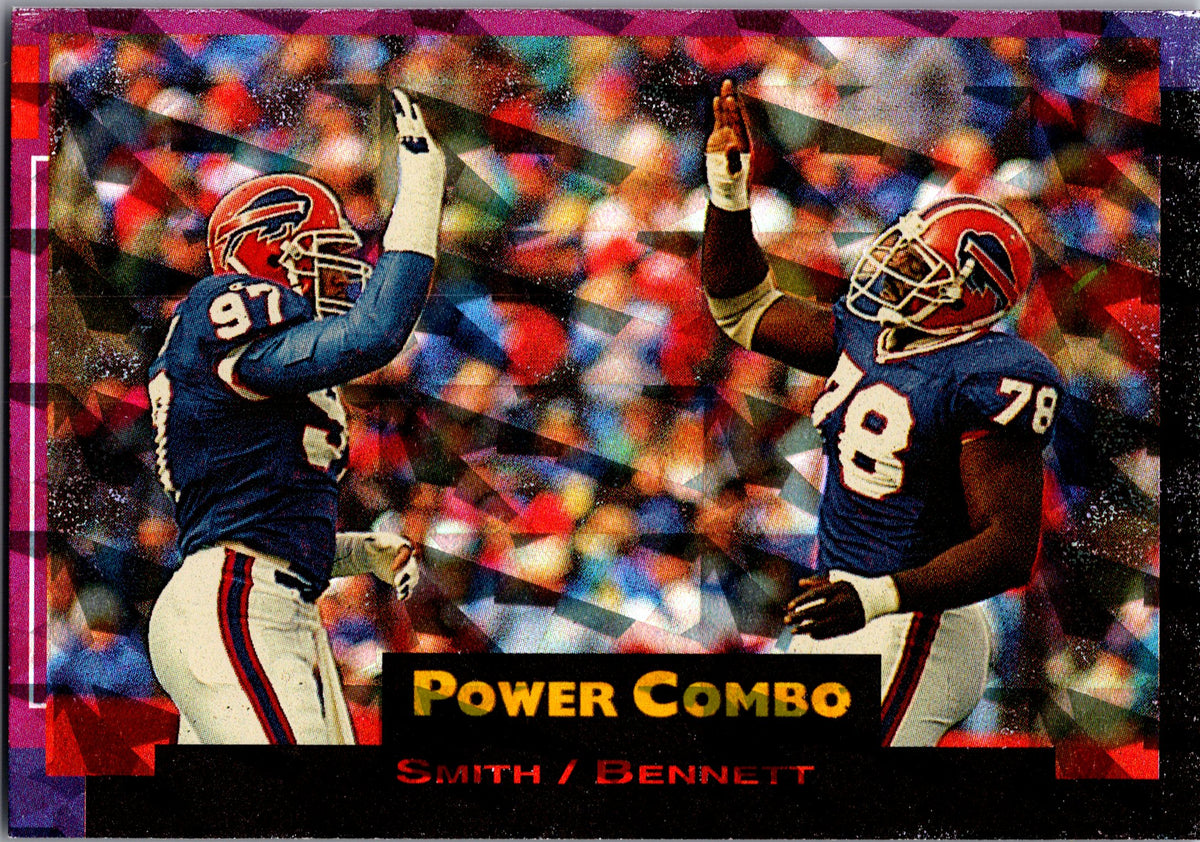 1993 Pro Set Power Update - Combos Prisms #PC6 Bruce Smith / Cornelius Bennett