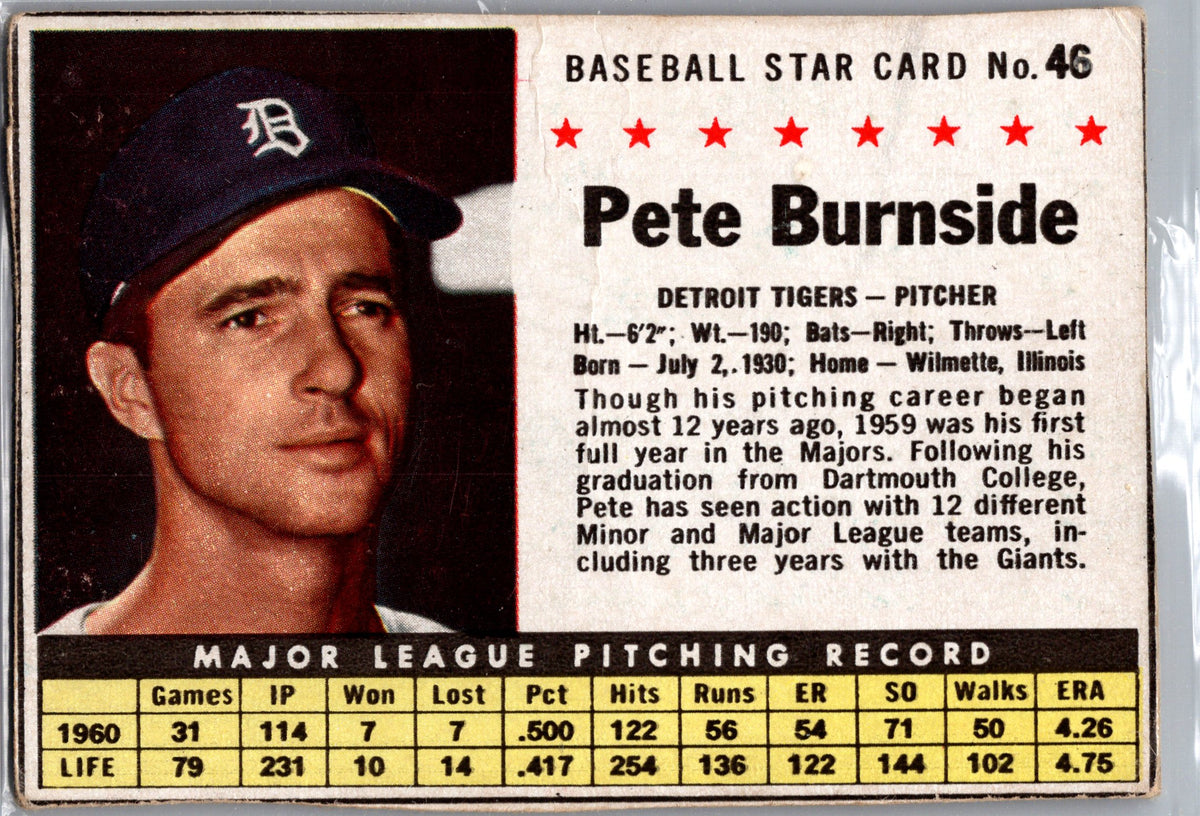 1961 Post Cereal (F278-33) #46 Pete Burnside