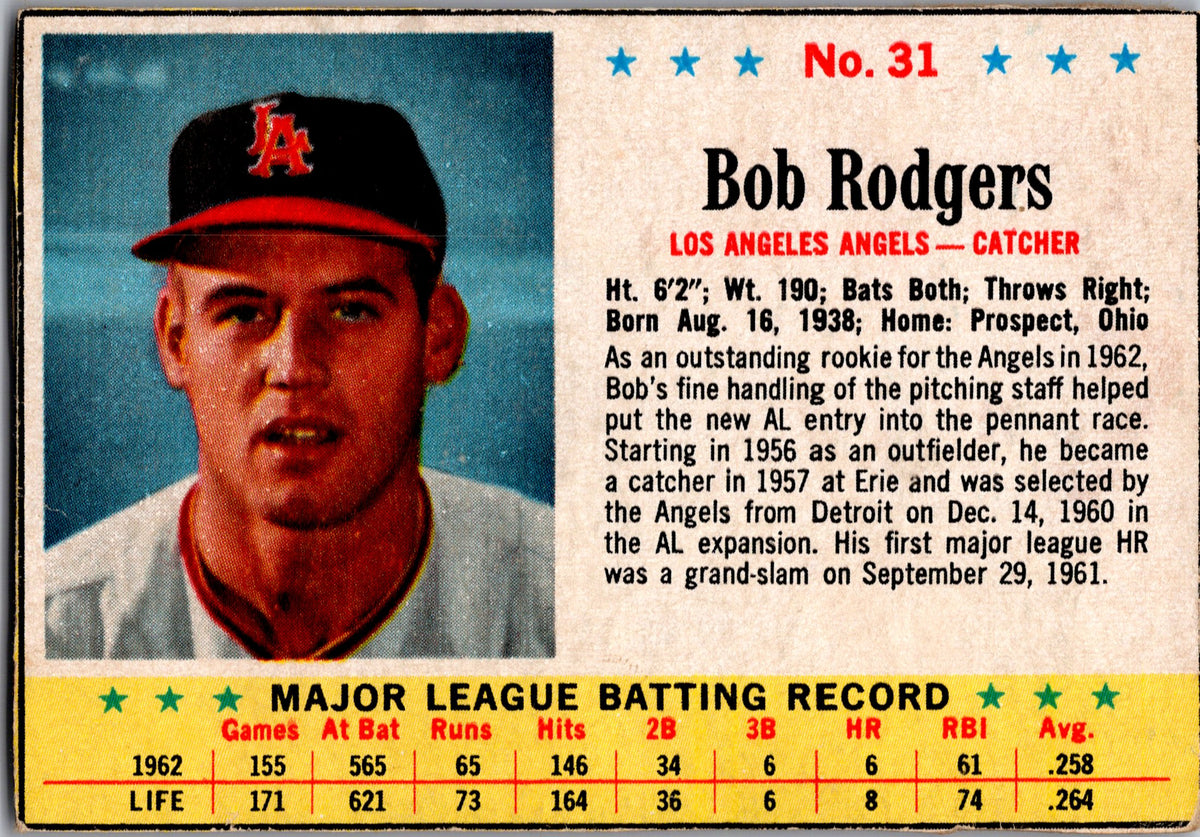 1963 Post Cereal #31 Bob Rodgers