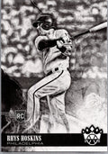 2018 Panini Diamond Kings #121b Rhys Hoskins : Black and White Photo