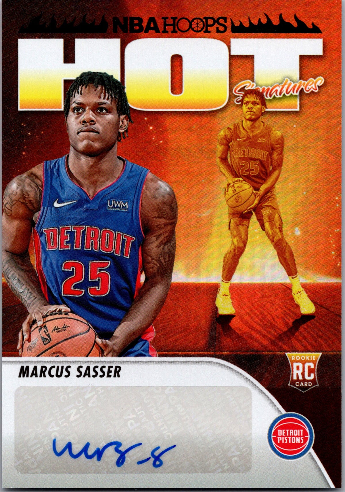 2023-24 Hoops #HSR-MS Marcus Sasser Hot Signatures Rookie