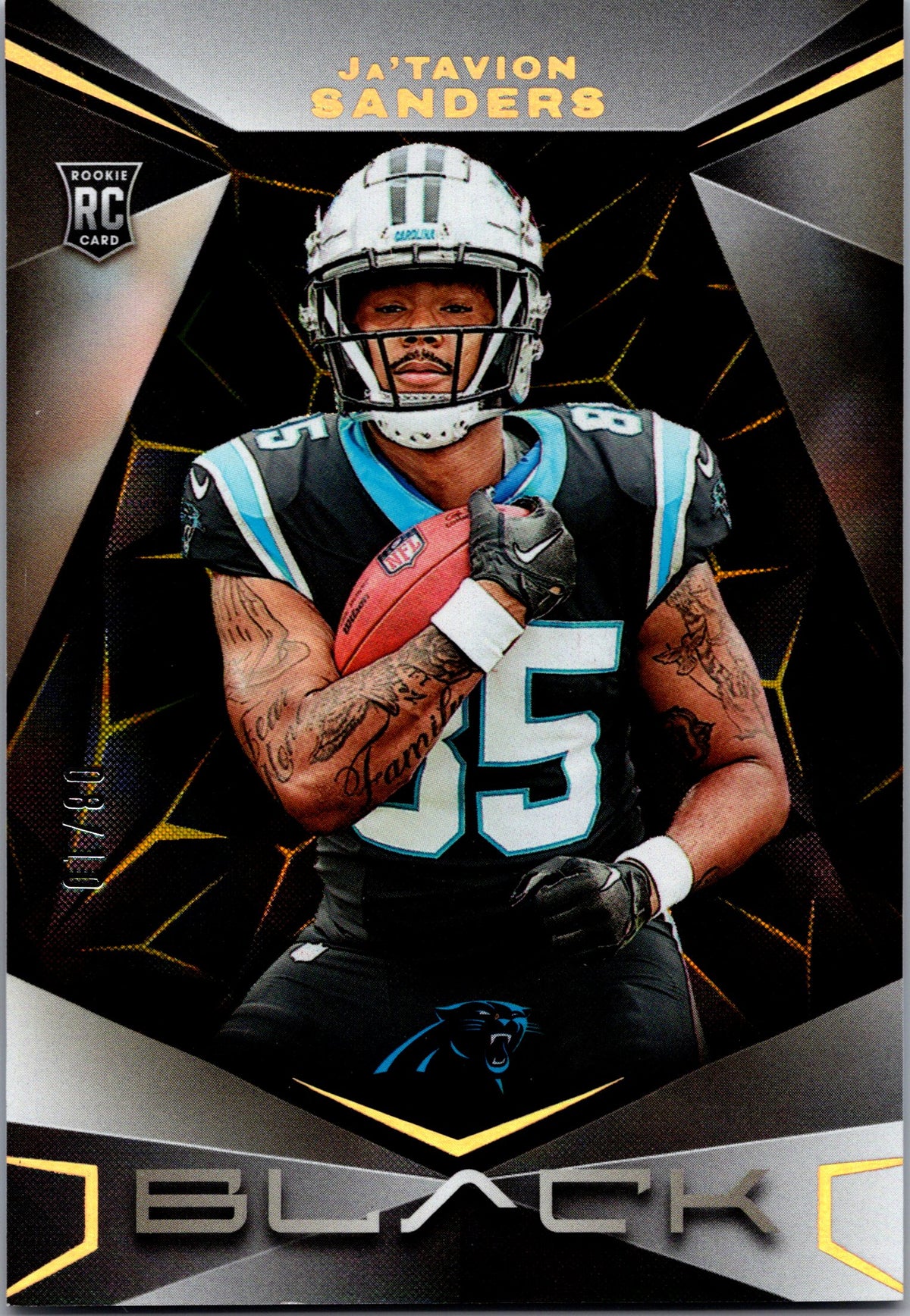 2024 Panini Black #143 Ja'Tavion Sanders Gold #/10