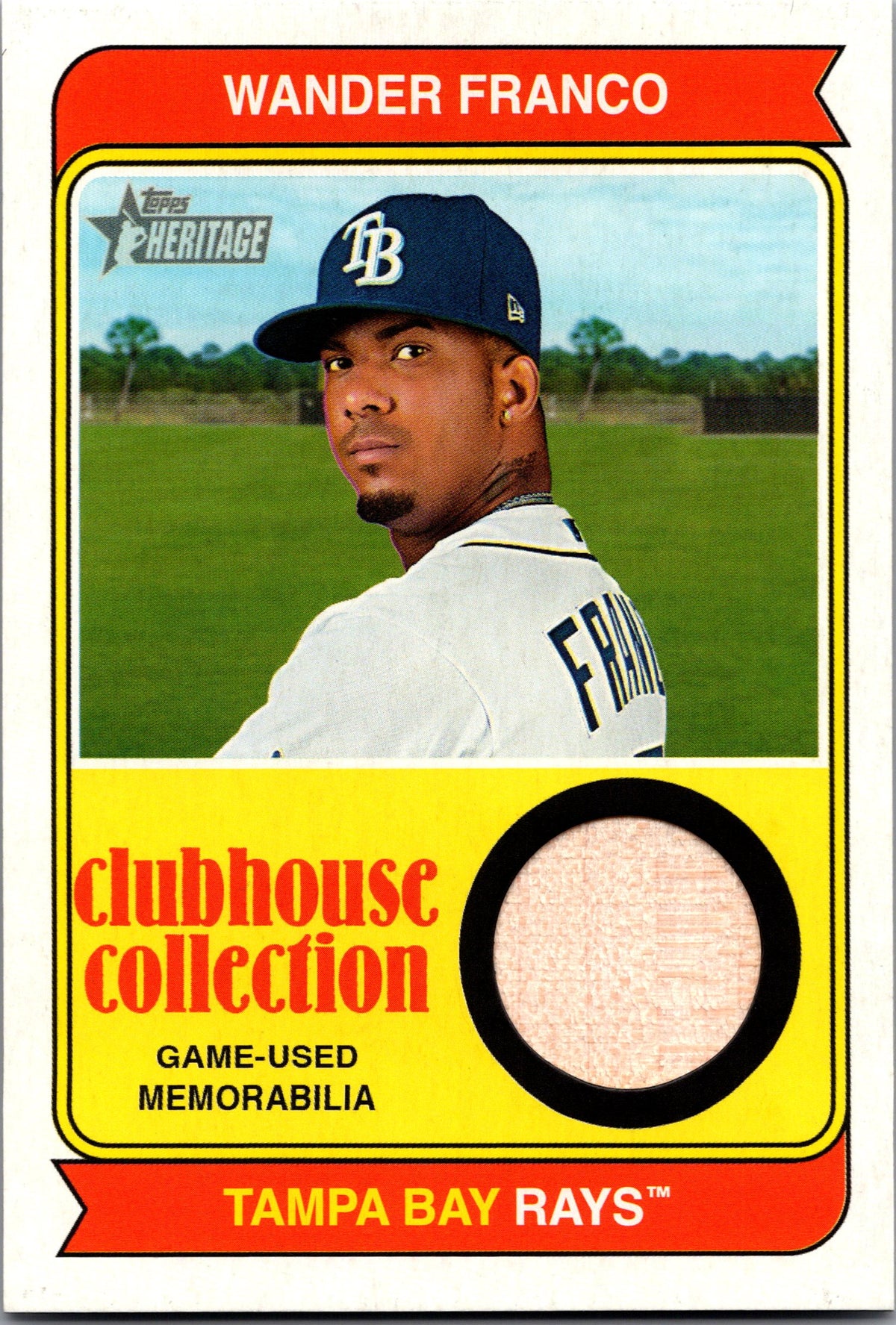 2023 Topps Heritage #CCR-WF Wander Franco Clubhouse Collection Relics