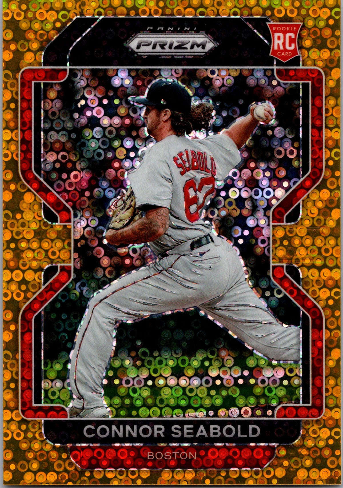 2022 Panini Prizm #86 Connor Seabold Gold Donut Circles Prizm #/10