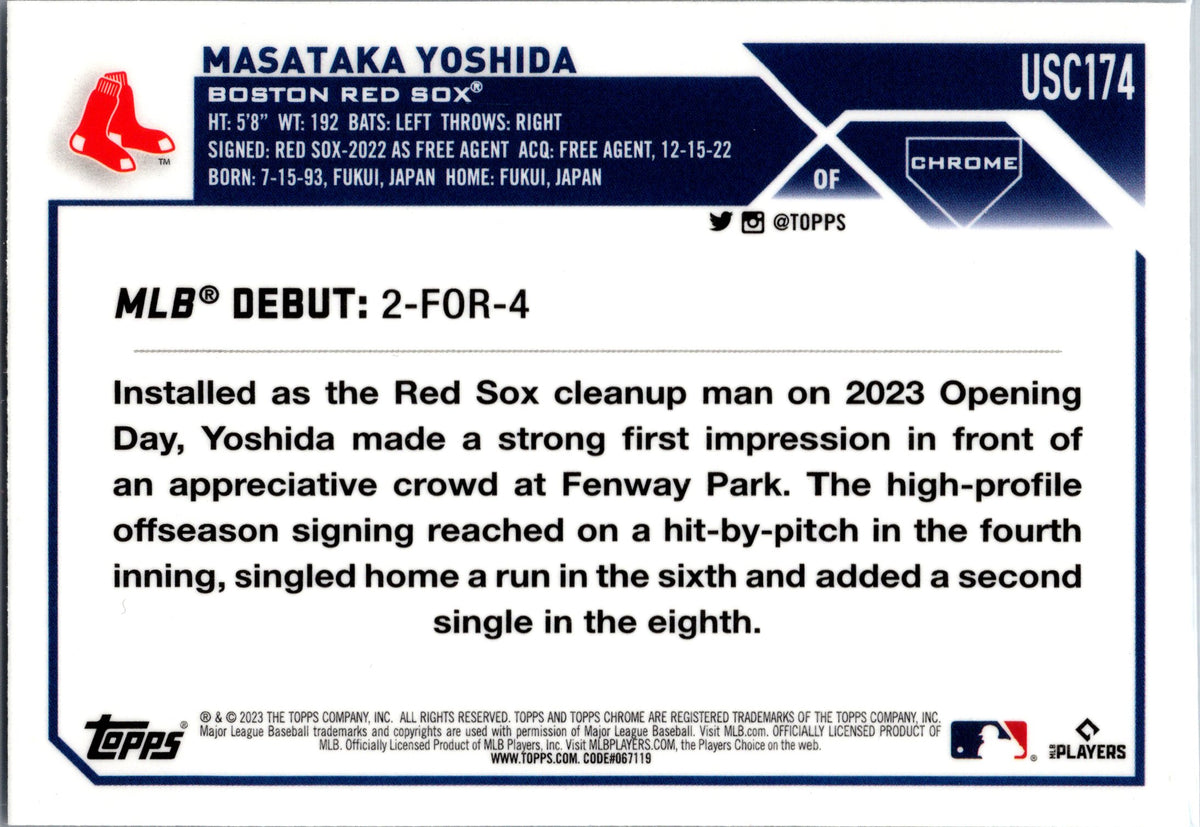 2023 Topps Chrome Update #USC174 Masataka Yoshida