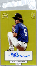 2022 Leaf Perfect Game #GA-PB1 Porter Buursema Gems Autographs Lemon Yellow #/7