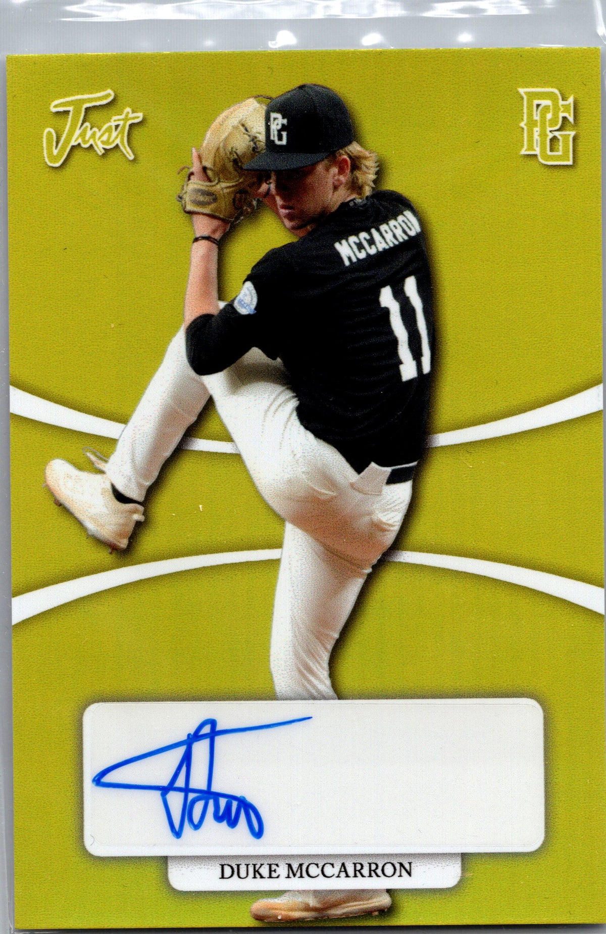 2022 Leaf National Showcase #GA-DM3 Duke McCarron Auto Lemon Yellow #/7