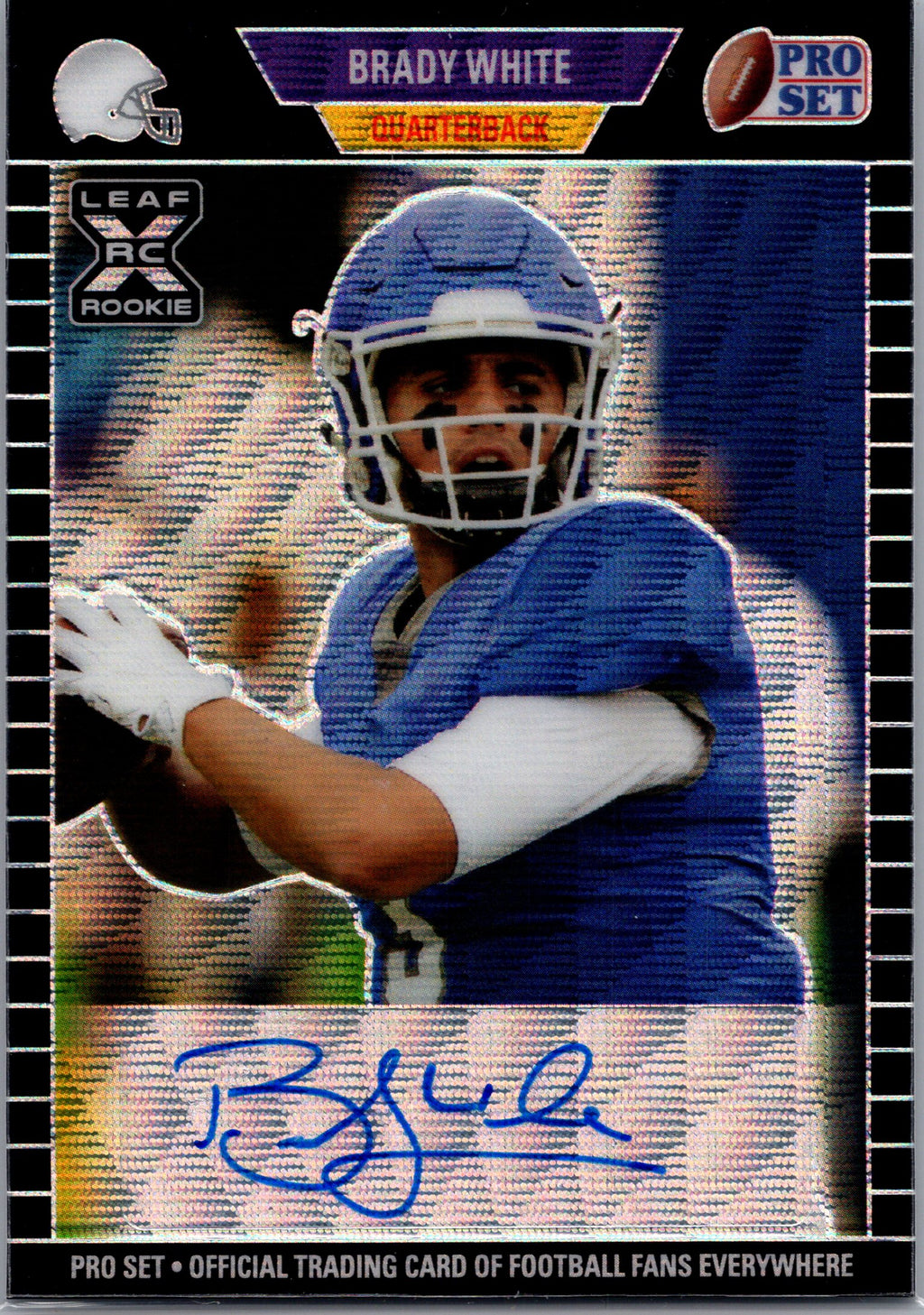 2021 Pro Set Metal #PA-BW1 Brady White 1989 Auto XRC Crystals Red Prospect #/50