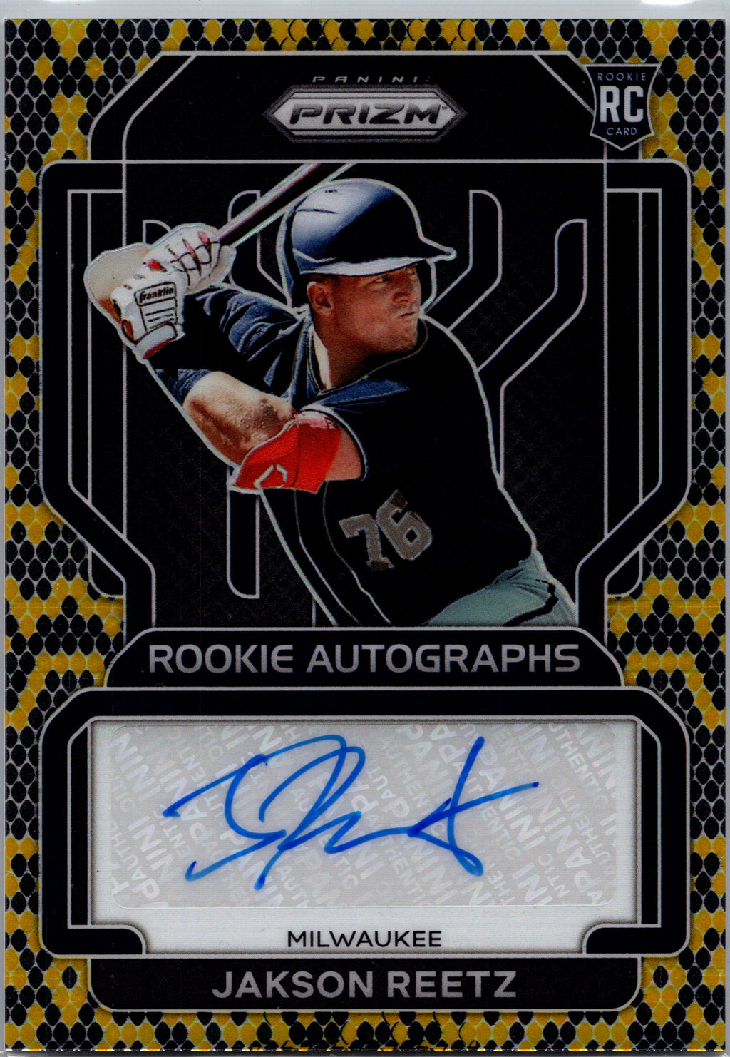 2022 #RA-RE Jakson Reetz Rookie Auto Red Donut Circles Prizm #/35