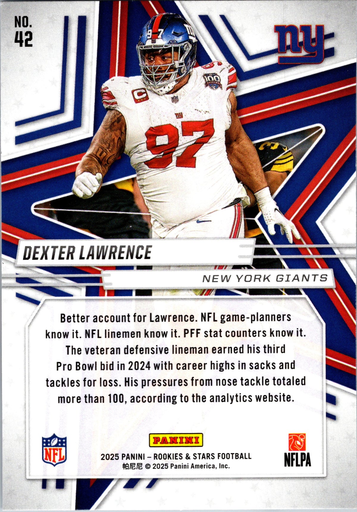 2025 Panini Rookies & Stars #42 Dexter Lawrence