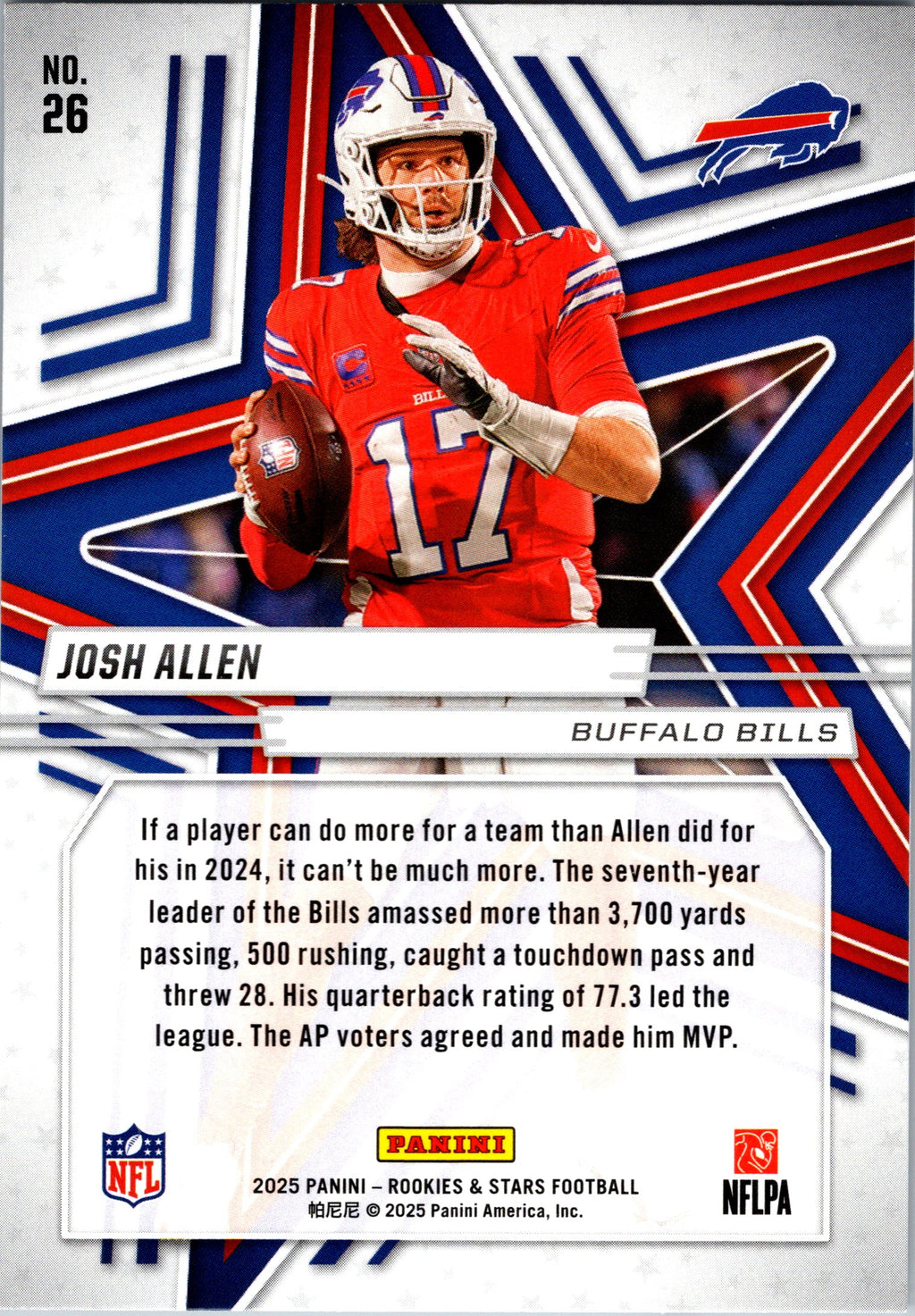 2025 Panini Rookies & Stars #26 Josh Allen