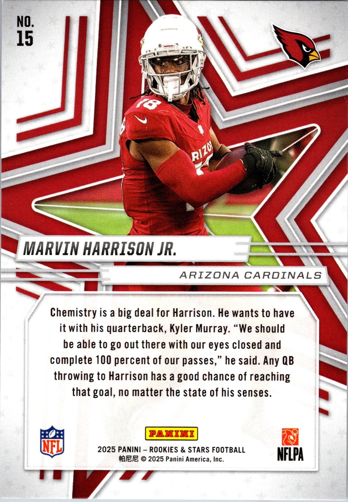 2025 Panini Rookies & Stars #15 Marvin Harrison Jr.