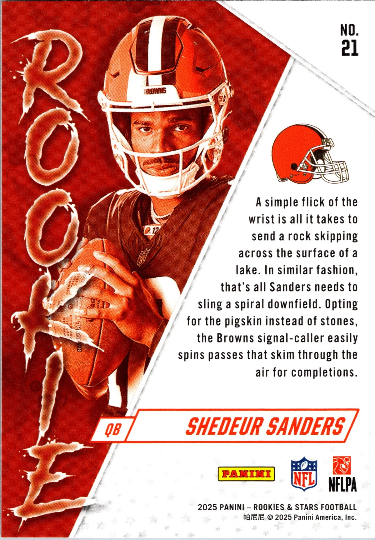 2025 Panini Rookies & Stars #21 Shedeur Sanders Rookie Exclusive