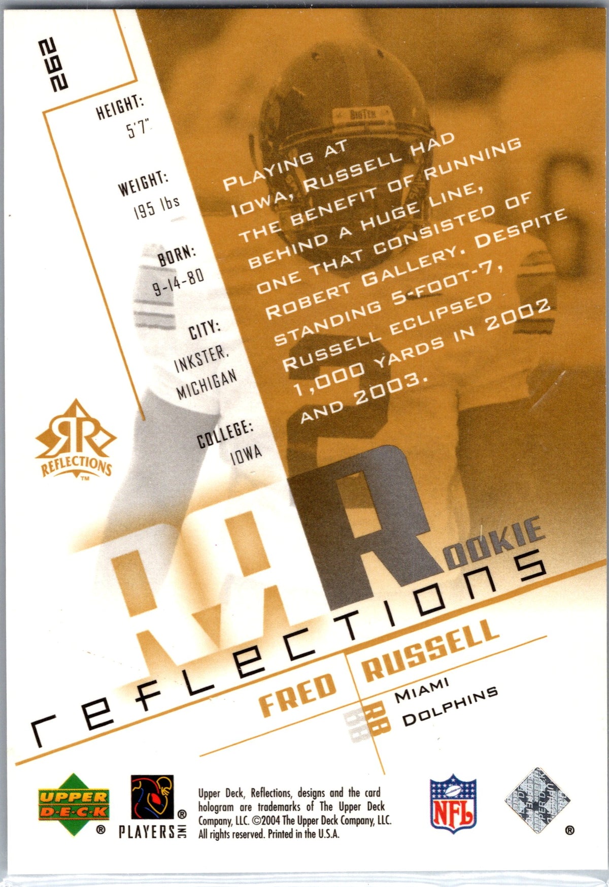 2004 Upper Deck Reflections #292 Fred Russell #/1150