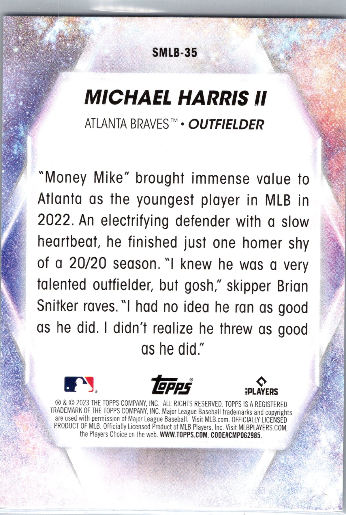 2023 Topps #SMLBC-35 Michael Harris II Stars of MLB Chrome