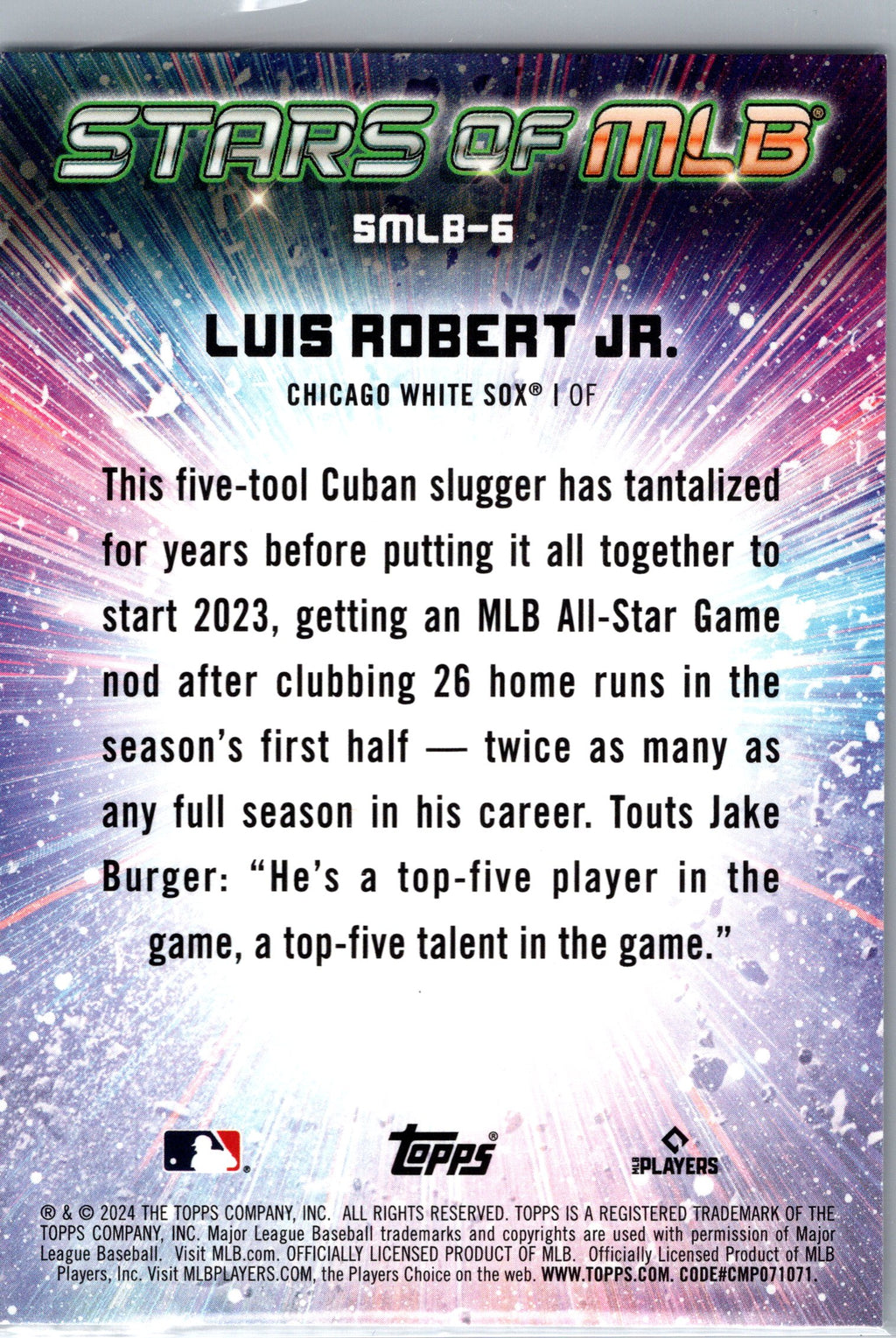 2022 Topps 1st Edition - Stars of MLB #SMLB-6 Luis Robert