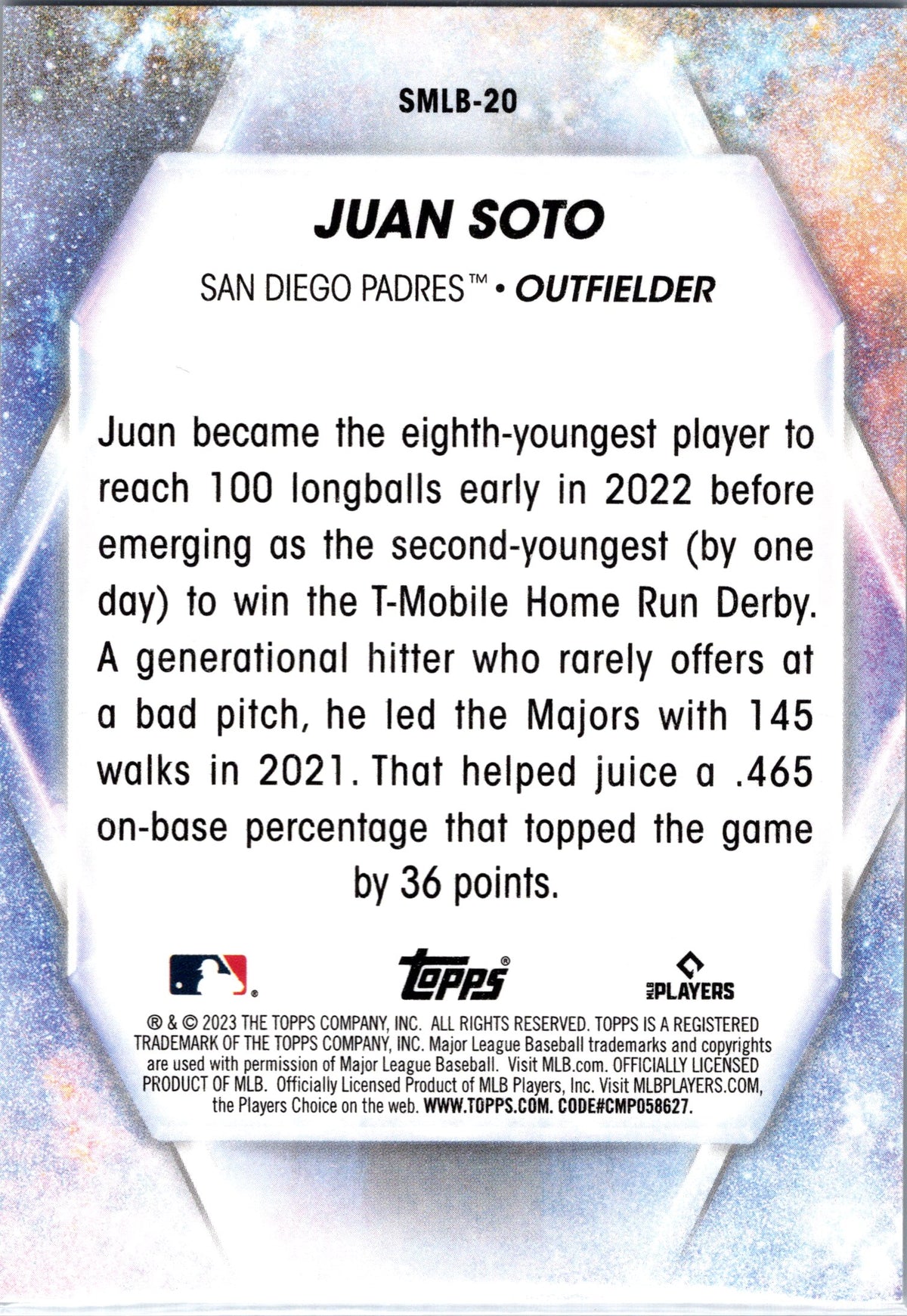 2023 Topps #SMLBC-20 Juan Soto Stars of MLB Chrome
