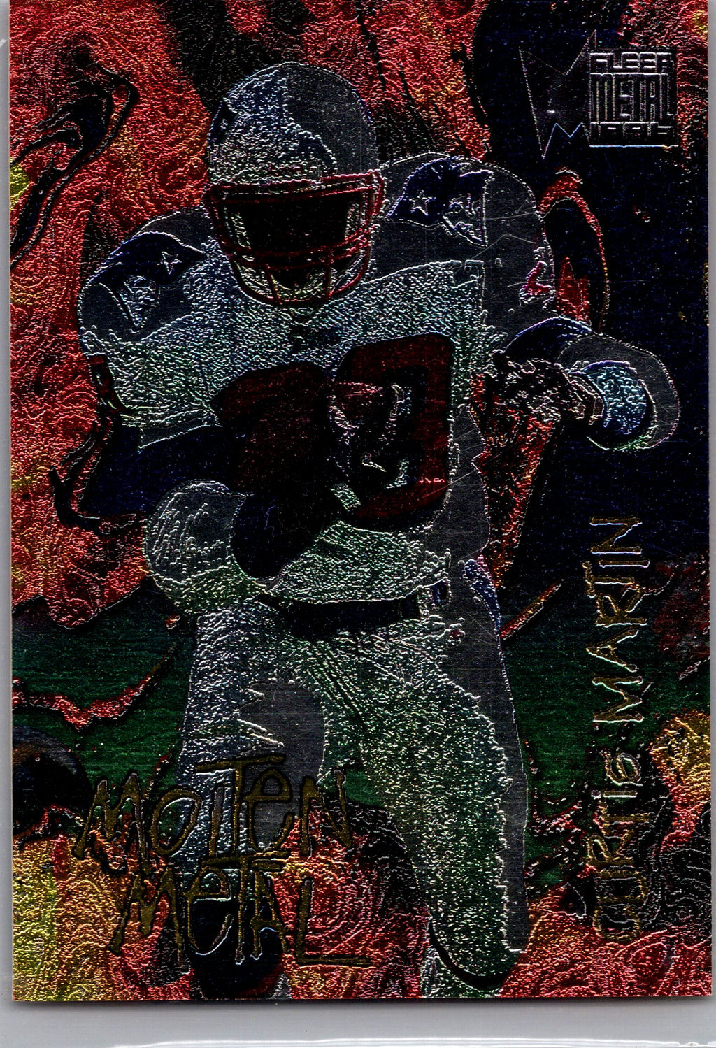 1996 Fleer Metal #8 Curtis Martin Molten Metal