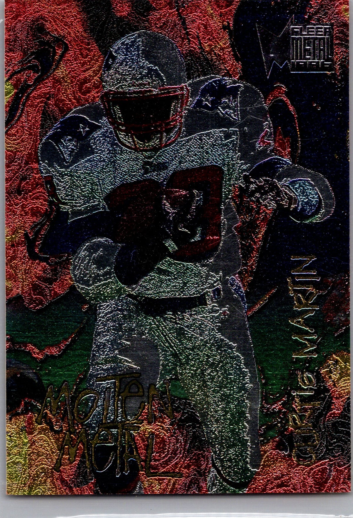 1996 Fleer Metal #8 Curtis Martin Molten Metal