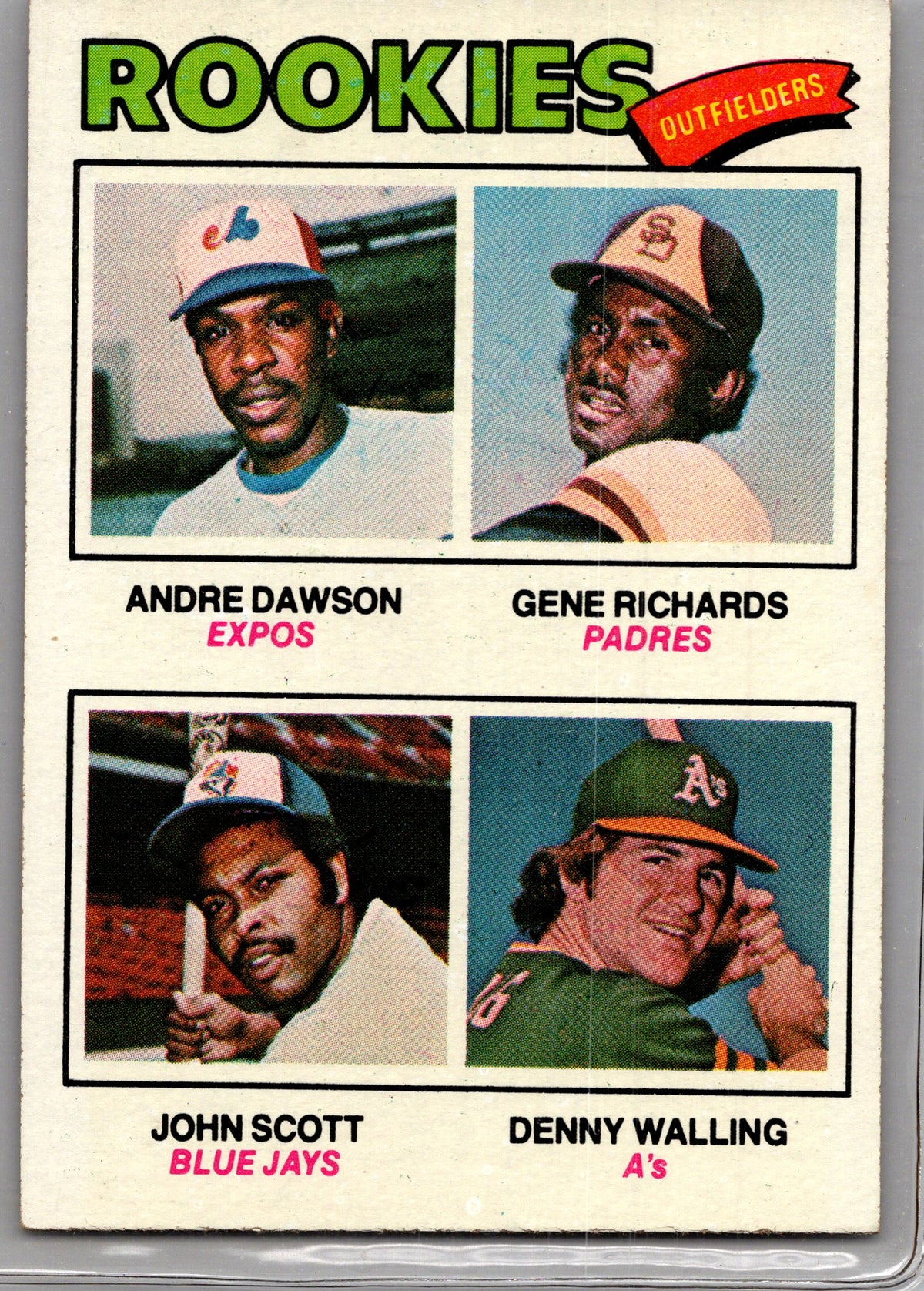 1977 Topps #473 1977 Rookie Outfielders (Andre Dawson / Scott / Walling)