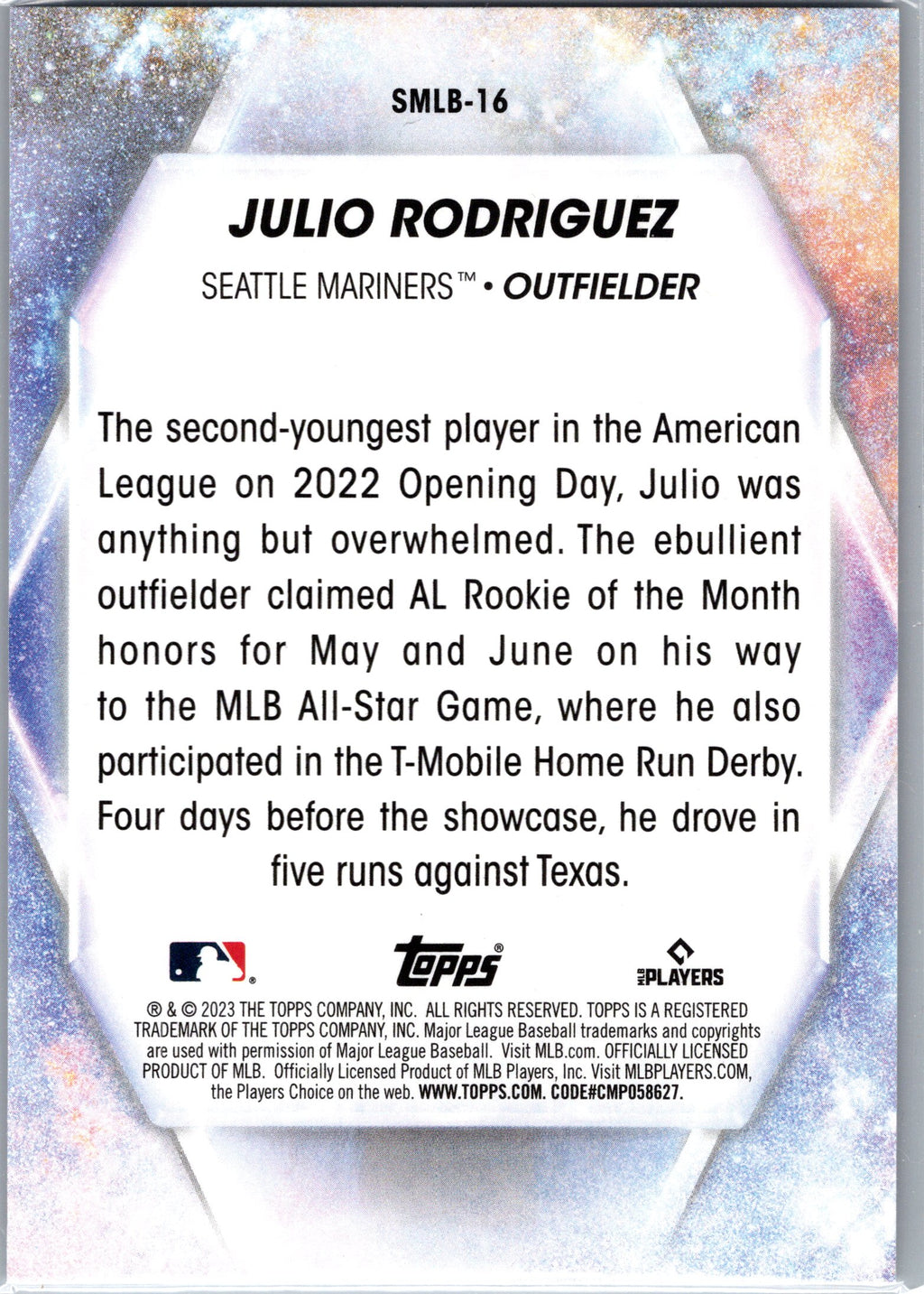 2023 Topps #SMLB-16 Julio Rodriguez Stars of MLB