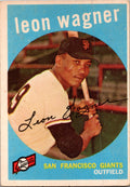 1959 Topps #257a Leon Wagner : Gray/darker back