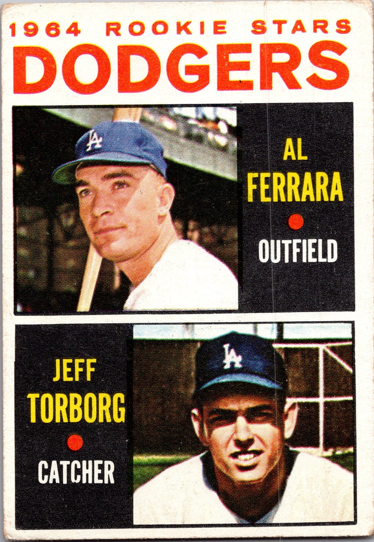 1964 Topps #337 Dodgers 1964 Rookie Stars (Al Ferrara / Jeff Torborg)