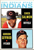 1964 Topps #499 Indians 1964 Rookie Stars (Chico Salmon / Gordon Seyfried)