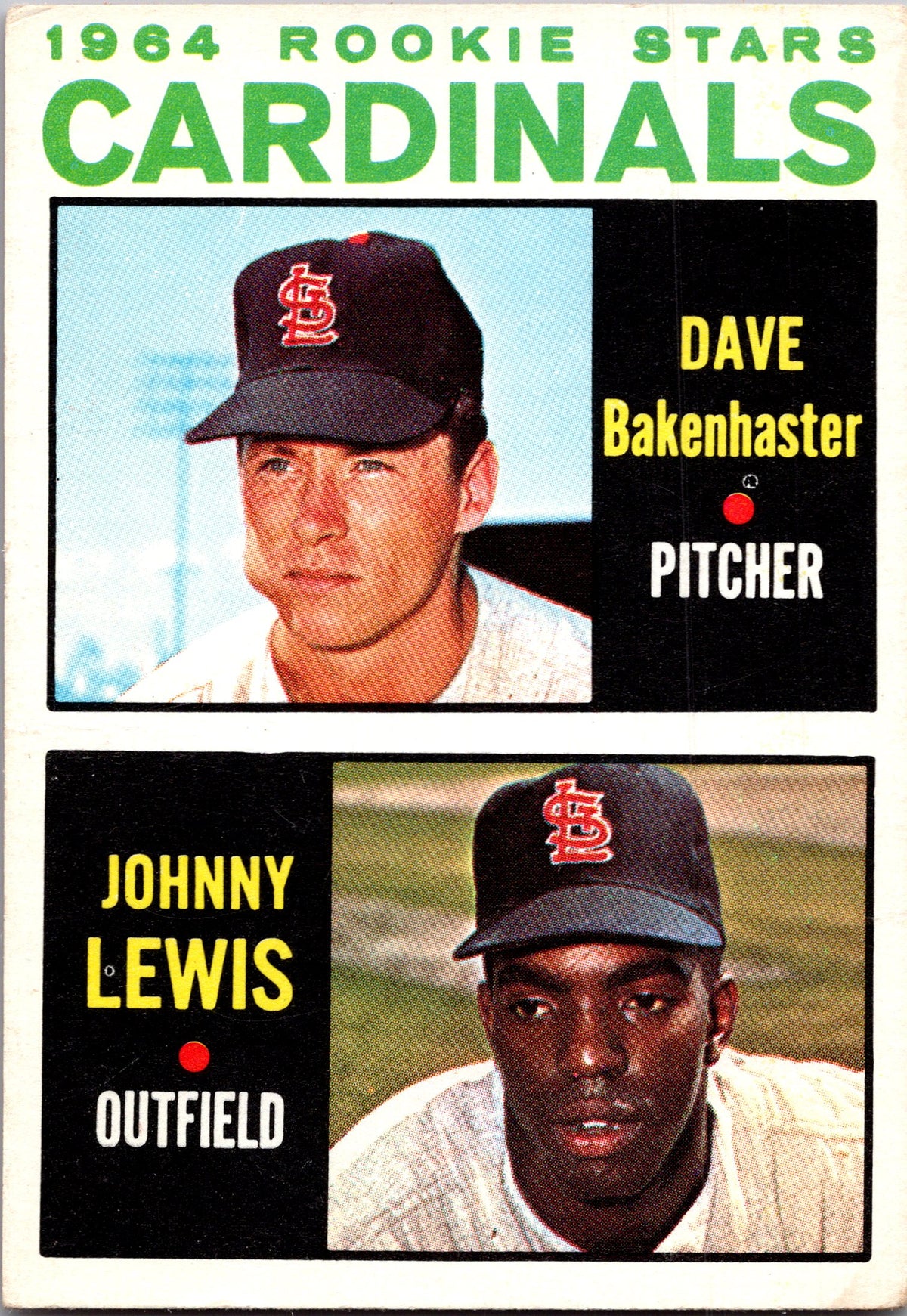 1964 Topps #479 Cardinals 1964 Rookie Stars (Dave Bakenhaster / Johnny Lewis)