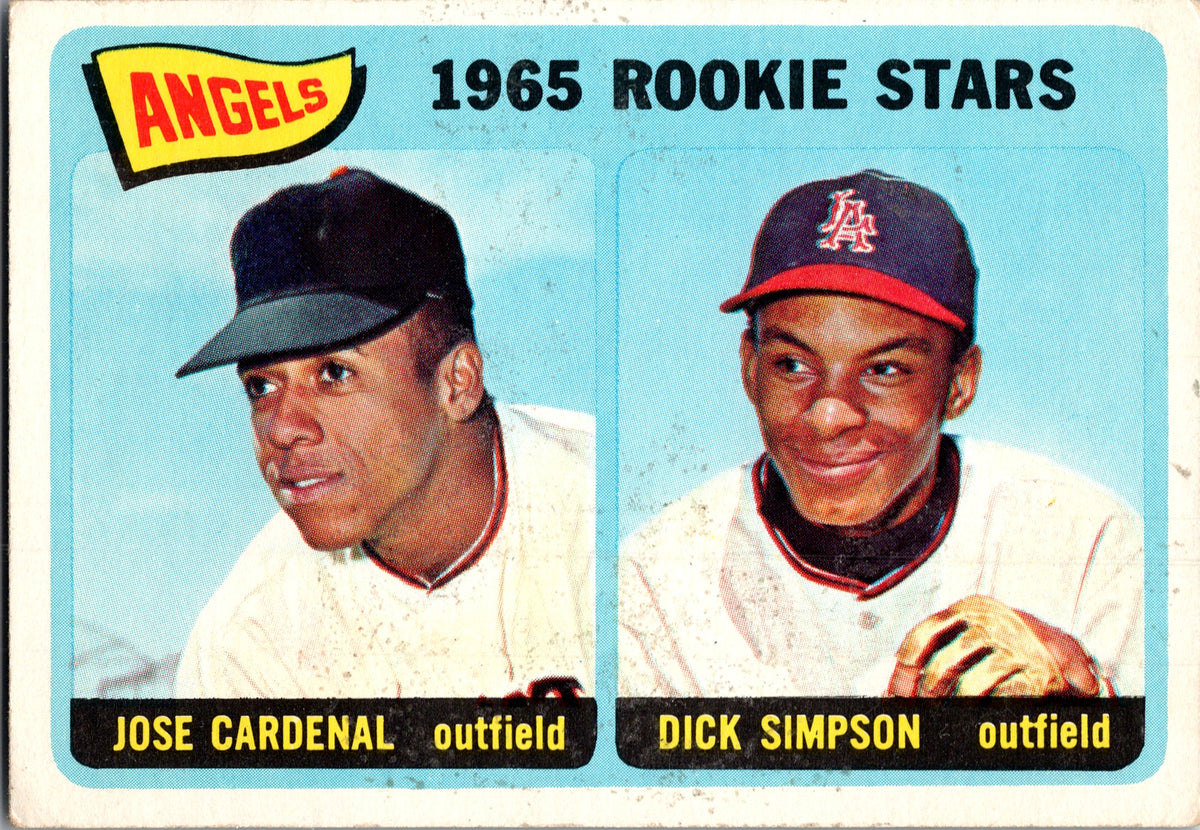 1965 Topps #374 Angels 1965 Rookie Stars (Jose Cardenal / Dick Simpson)