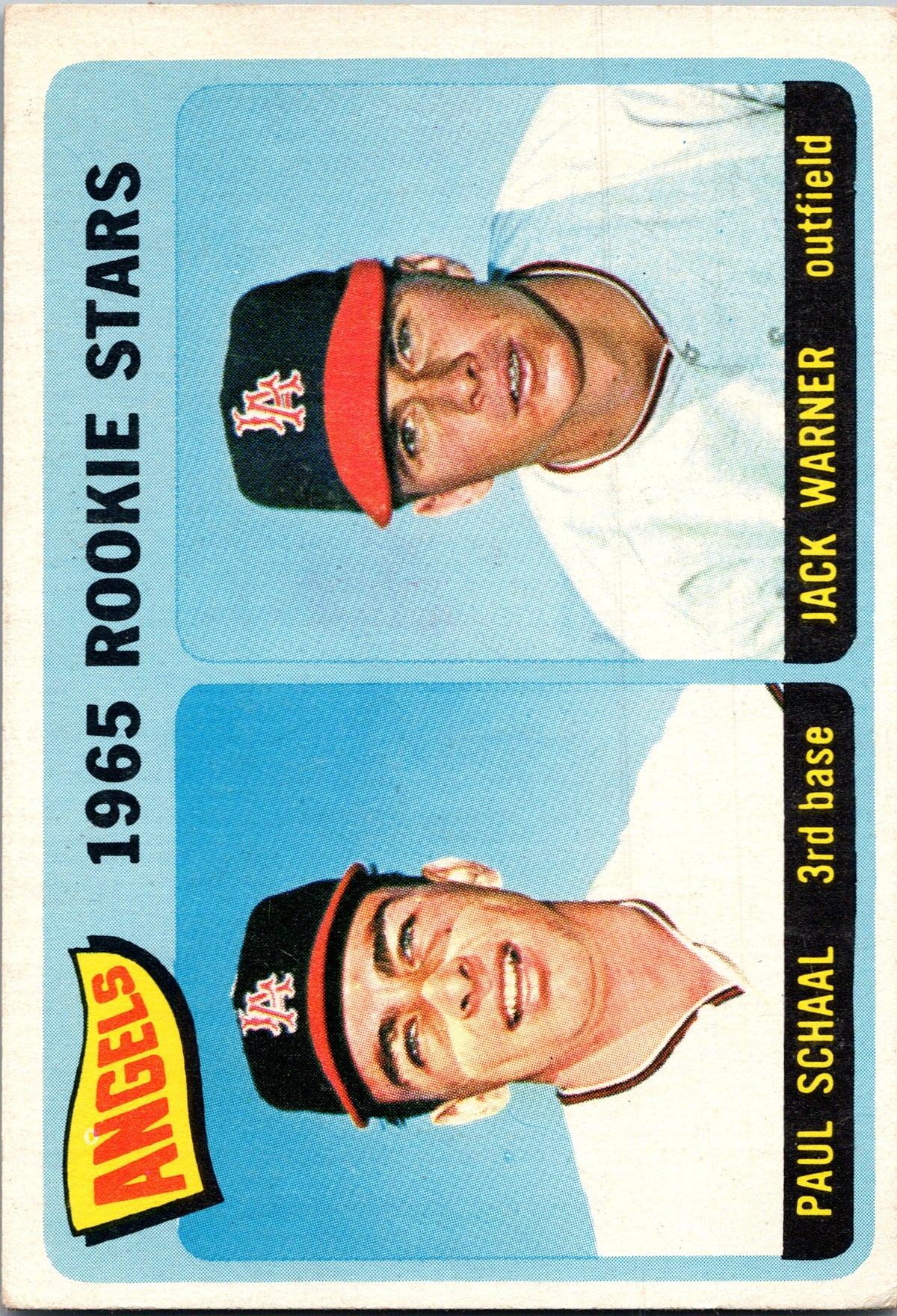1965 Topps #517 Angels 1965 Rookie Stars (Paul Schaal / Jack Warner)