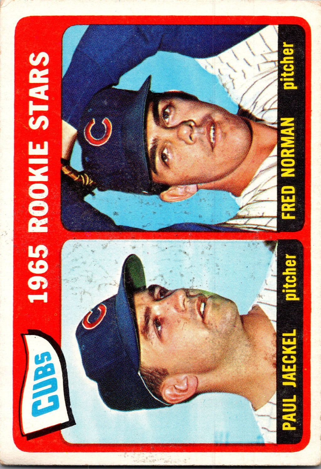 1965 Topps #386 Cubs 1965 Rookie Stars (Paul Jaeckel / Fred Norman)