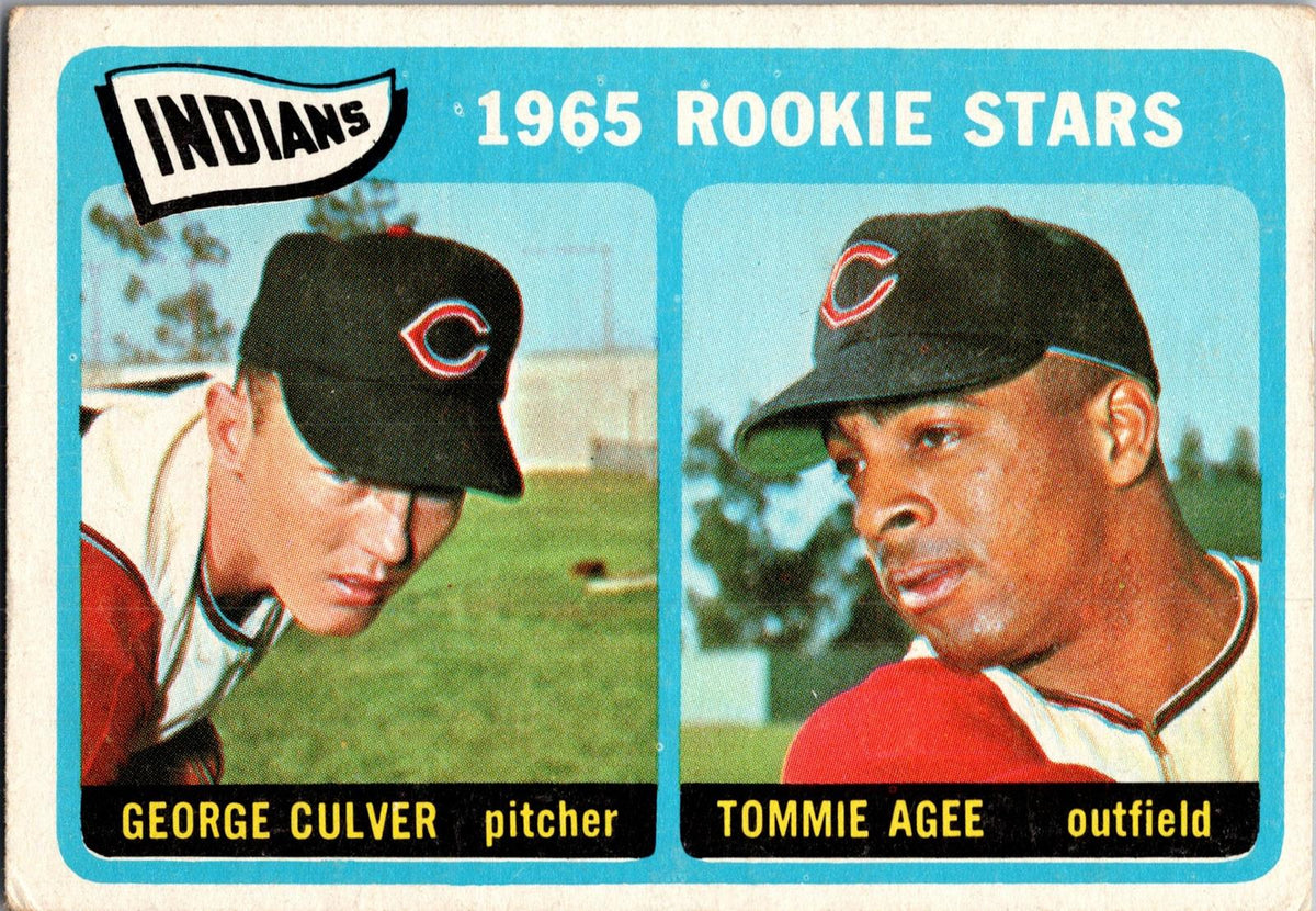 1965 Topps #166 Indians 1965 Rookie Stars (George Culver / Tommie Agee)